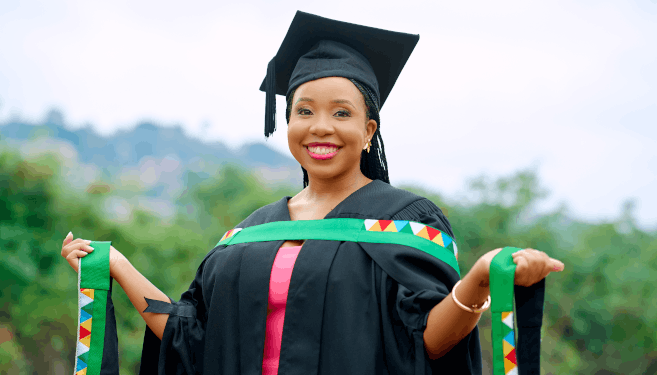 Science and Technology Education Centre intern Ms Bolelang Tsolo progressed from a university access programme to graduating with her master’s from UKZN.