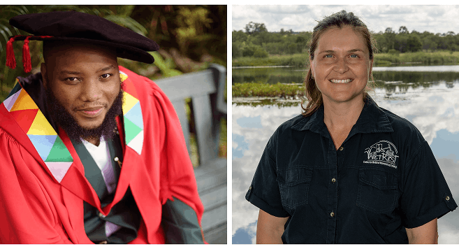 Dr Simo Mthethwa and Dr Lulu van Rooyen.