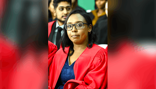 PhD in Environmental Science graduate, Dr Feroza Morris.