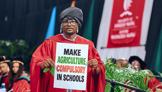 PhD in Crop Science graduate, Dr Lusanda Ncisana.
