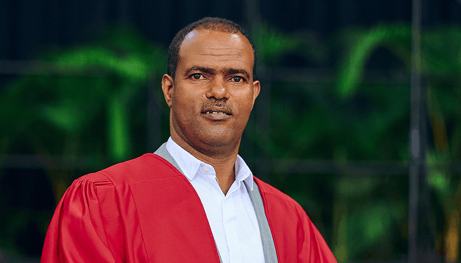 Dr Adane Gebreyohannes Woldetensay whose PhD investigated genetic improvement for finger millet.