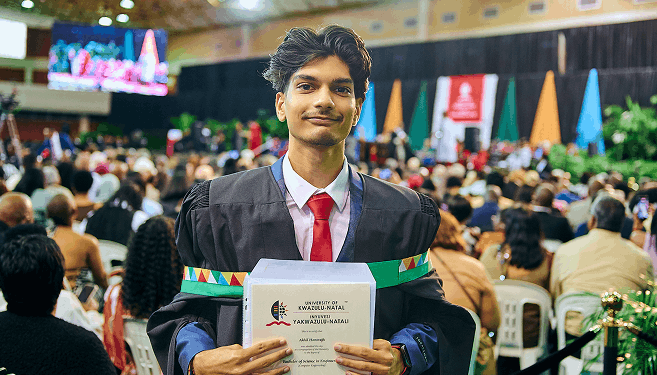 Mr Akhil Hansrajh, Bachelor of Science in Computer Engineering graduate.
