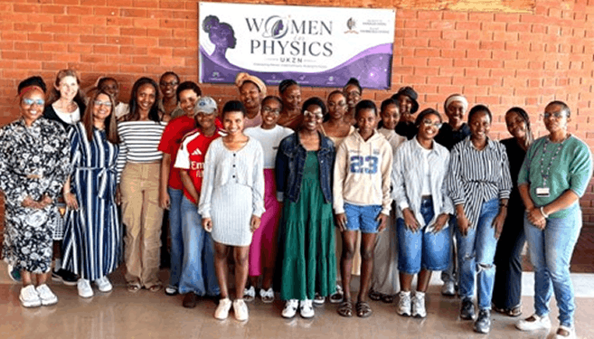 UKZN Physics students and academics at the luncheon supporting women pursuing careers in STEM fields.